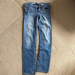 Medium wash straight jeans
